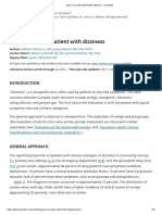 Approach To The Patient With Dizziness - UpToDate