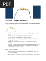 Resistor Tutorial Summary