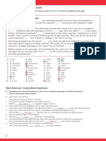 Key For The Parts of Use of English & Word Practice in Student's Book.