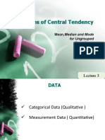 Measures of Central Tendency: Mean, Median and Mode