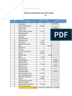 Planilla de Excel de Balance de Comprobacion