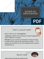 Review On Speech Sound