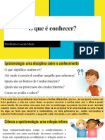 O Que É Conhecer