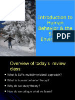 Intro To Human Behavior and Social Environment