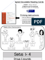 Group 5 Phonics Decodable Reading Cards