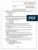 Assignment 2: Binary Number System