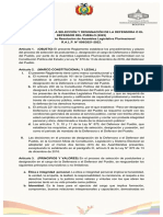 Reglamento para La Selección y Designación de La Defensora o Defensor Del Pueblo