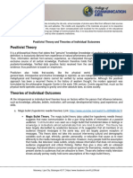 Positivist Theory Theories of Individual Outcomes