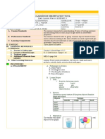 Classroom Observation Tool: Daily Lesson Plan in SCIENCE 3