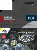 Manual de Garantia y Mantenimiento Benelli TNT 25N Abril 2021