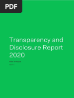 2020 Transparency and Disclosure Report - Pillar 3