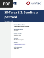 S8-Tarea 8.2: Sending A Postcard: Semana: 08