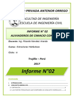 Informe Estructuras Hidraulicas