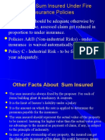 Fixing of Sum Insured Under Fire Insurance Policies