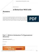 Organizational Behaviour MCQ With Answers - Indiaclass