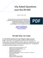 Frequently Asked Questions On The RH Bill