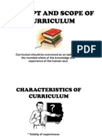 Concept & Scope of Curriculum