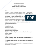 General Linguistics - Bùi Thị Mai Hoa - Homework 2