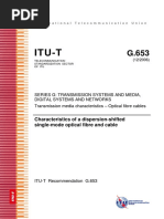 G.653 Characteristics of A Dispersion-Shifted Single-Mode Optical Fibre and Cable