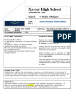 2022 Prelim Studies of Religion I - Assess 1  