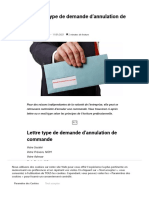 Lettre Et E-Mail Type de Demande D'annulation de Commande