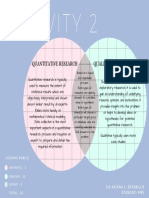 Activity 2: Quantitative Research Qualitative Research