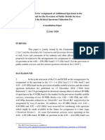 Public Consultation On Assignment Arrangements of Additional Spectrum in 4.9 GHZ Band