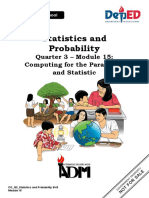 Statistics and Probability: Quarter 3 - Module 15: Computing For The Parameter and Statistic