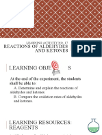 Reactions of Aldehydes and Ketones: Learning Activity No. 17