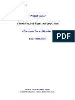 855 Software Quality Assurance Plan Template