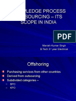 Knowledge Process Outsourcing - Its Scope in India