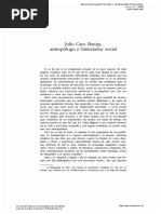 Julio Caro Baroja, Antropólogo e Historiador Social