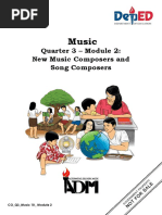 Music: Quarter 3 - Module 2: New Music Composers and Song Composers