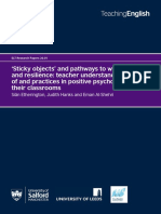 Sticky Objects' and Pathways To Well-Being and Resilience: Teacher Understandings of and Practices in Positive Psychology in Their Classrooms