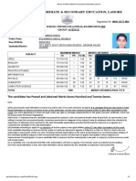 AWAIS Matric Result Card