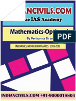 Mathematics-Optional: by Venkanna Sir and Satya Sir Mechanics and Fluid Dynamics 2013-2019