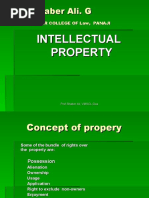 Intellectual Property: Prof. Shaber Ali. G