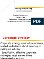 Developing Corporate Strategy