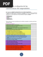 (Test) Examen de Evaluación de Las Características Del Emprendedor