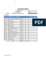 Student Course Checklist Social Science Freshman