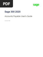 Sage 300 2020 Accounts Payable Users Guide