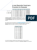 Cómo Utilizar Una Regresión Lineal para Realizar Un Pronóstico de Demanda