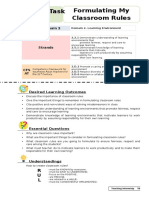 Formulating My Classroom Rules Learning Task