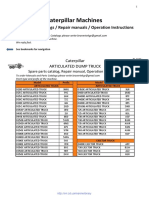 Caterpillar Machines: Spare Parts Catalogs / Repair Manuals / Operation Instructions