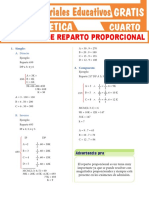 Ejercicios de Reparto Proporcional para Cuarto Grado de Secundaria