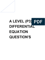 Differential Equations Question's