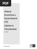 Programa - Historia Económica y Social General (74) (Cátedra A - Tchordonkian) 2C 2021