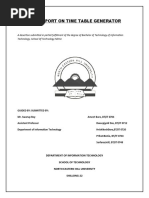 Project Report On Time Table Generator 1