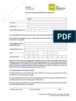 Bank Account Details Form