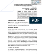 Casación 1 Desnaturalización de Contrato A Favor Del Trabajador